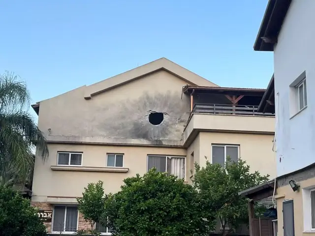 A house hit in Kiryat Shemona today